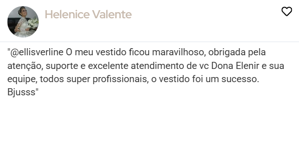 print de um depoimento de cliente